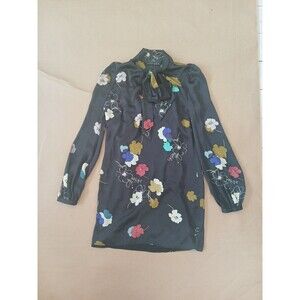 Atmosphere Womens 8 Dress Long Sleeve Knee Length Black Floral